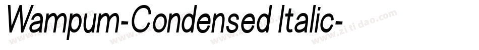 Wampum-Condensed Italic字体转换